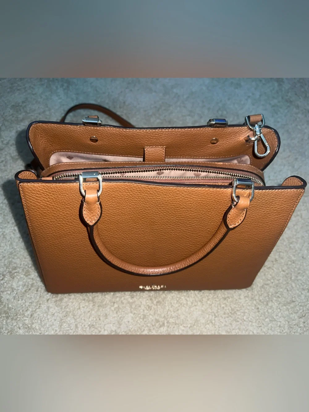 Kate Spade New York Leila Medium Triple compartment Satchel Gingerbread